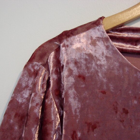 Muche and Muchette Velvet Dress Loose Pink Crushed Velvet Size Medium Large M/L - Picture 8 of 15